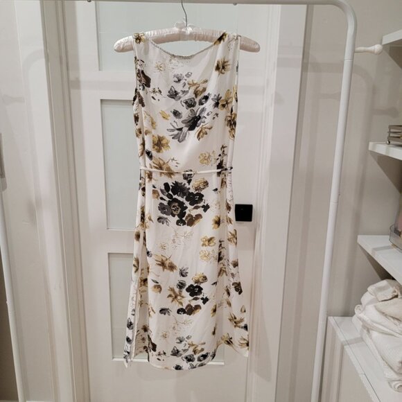 White /Brown follower Midi Dress - Picture 4 of 4